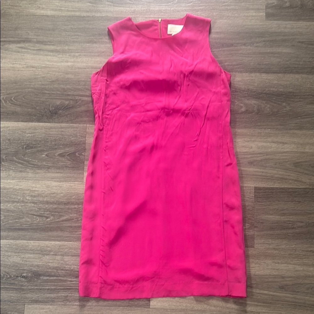 Cynthia Rowley Pink Sheath Mini Dress Women’s Silk Sleeveless Fuchsia Elegant